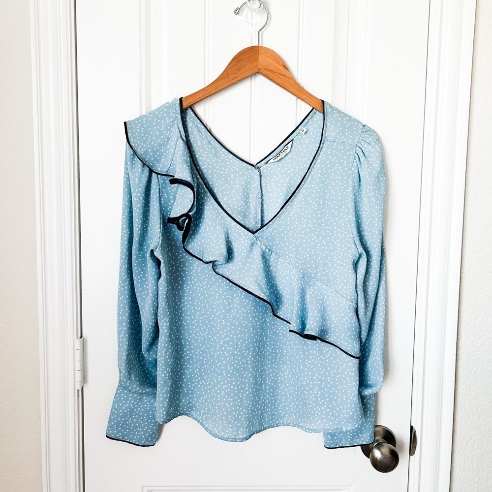 NAF NAF Long Sleeve Star Blouse Size Medium
